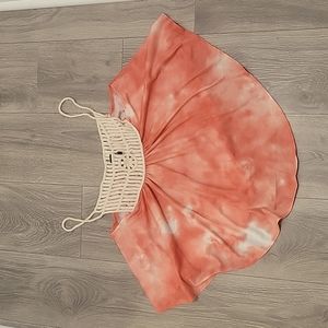 RUE 21 Orange tye-dye Crop Top  Size Large